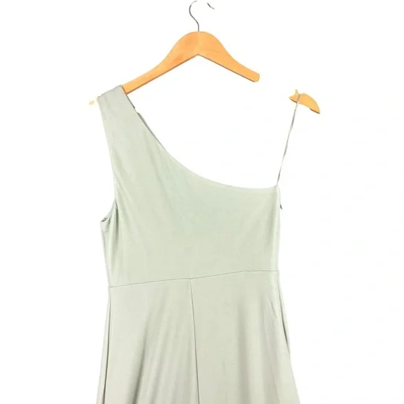 Birdy Grey “Kira” Crepe One-Shoulder Sage Bridesmaid Gown – Sz S (NWT) - Picture 7 of 14